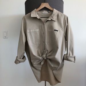 NWT Calvin Klein Jeans Utility Shirt beige size XL
